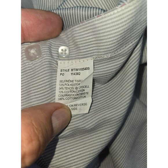 Cinch Mens Striped Long Sleeve Button-Up Shirt Large Silky Western Style - Picture 5 of 8